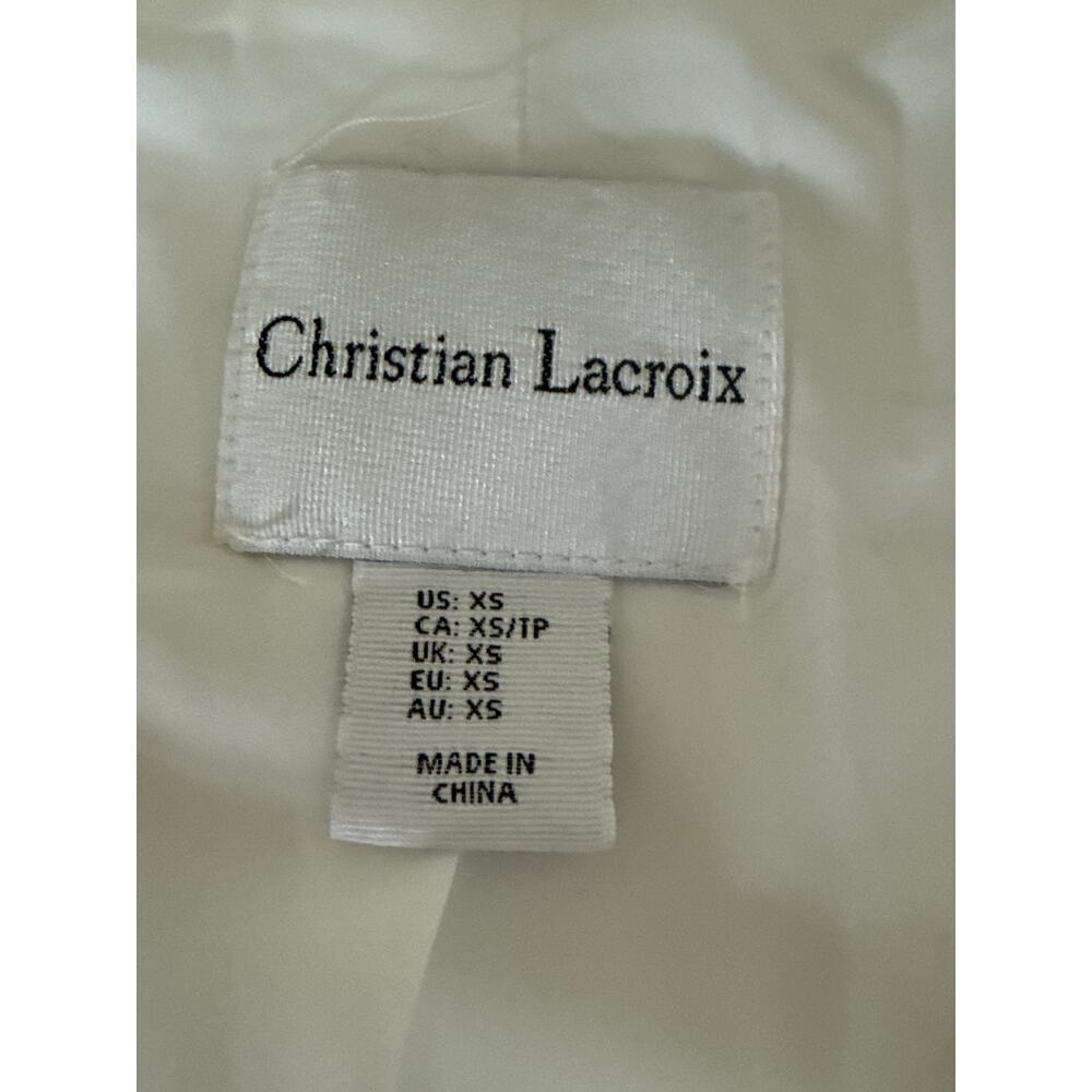 Christian Lacroix XS cream tailored vest cream distinct ornate gold buttons - Picture 2 of 5